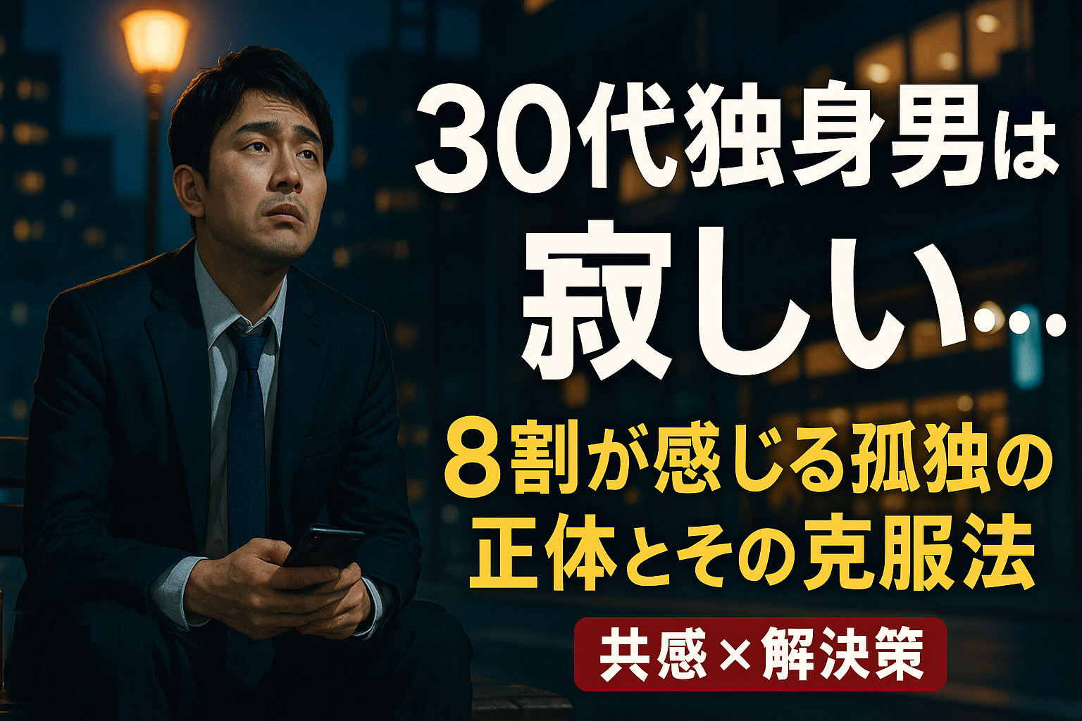 30代独身男性寂しい