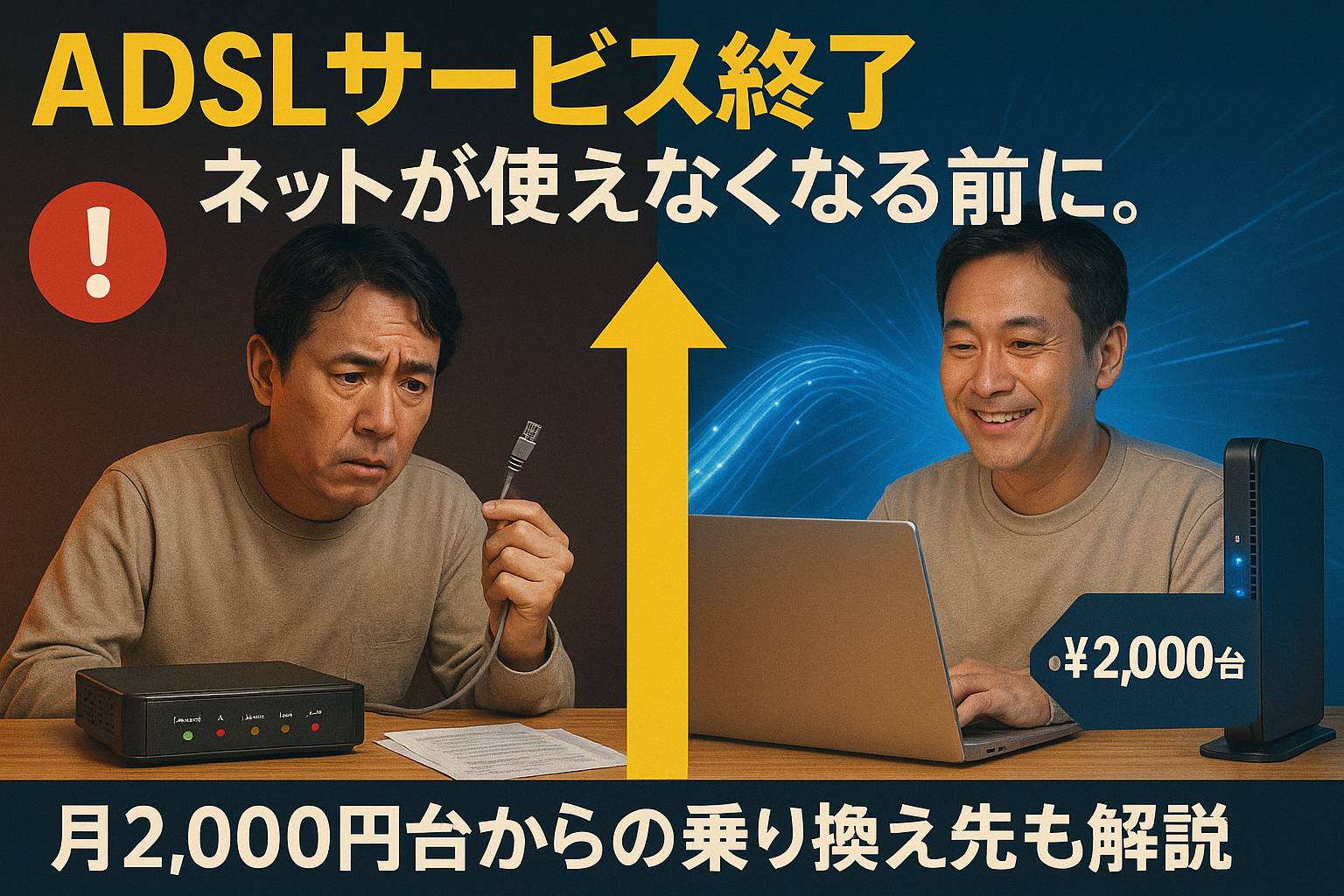 ADSLサービス終了