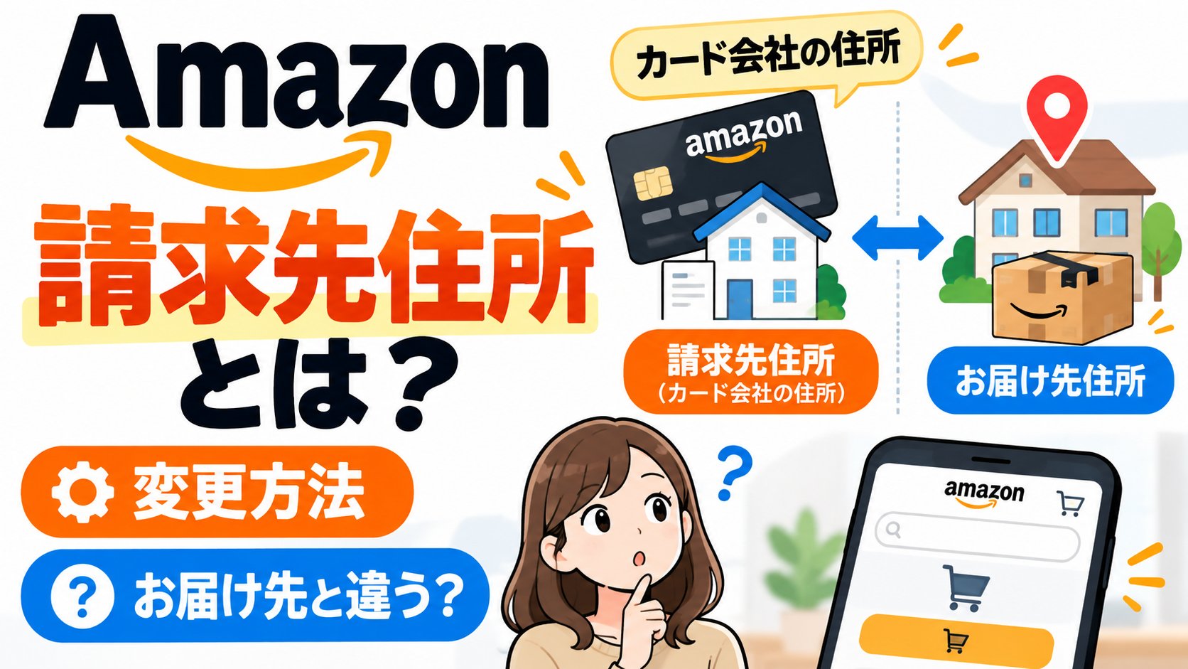 Amazonの請求先住所とは？請求先住所（カード会社の住所）とお届け先住所の違い、変更方法