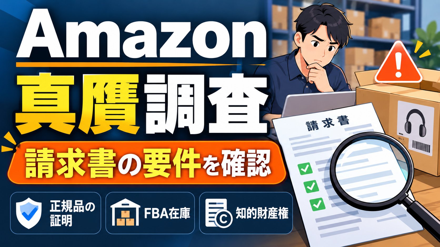 Amazonの真贋調査：請求書の要件を確認（正規品の証明・FBA在庫・知的財産権）