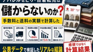 アパレルせどり・古着転売は儲からないのか｜手数料と送料の実額で計算した