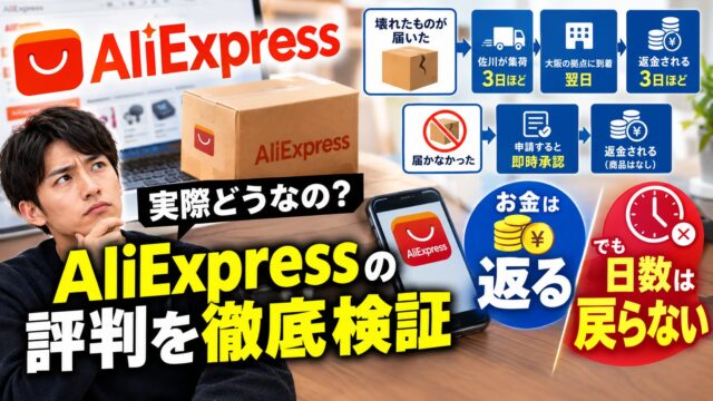 AliExpressの評判｜返金は3日、失うのは時間だった