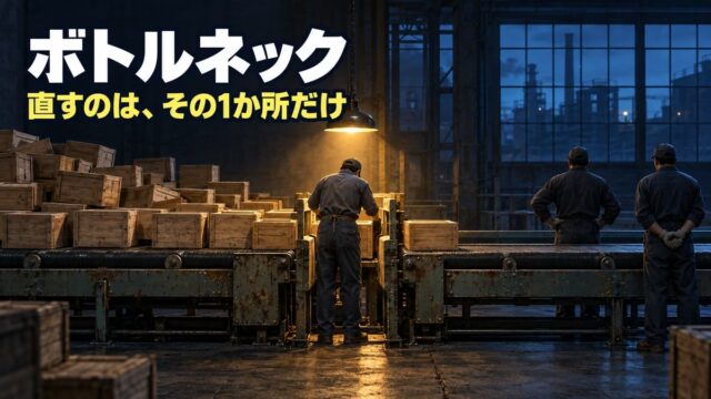 ボトルネックとは｜意味と具体例、見つけ方と解消の手順。1点45分の作業で、人をふやしても広がらなかった場所