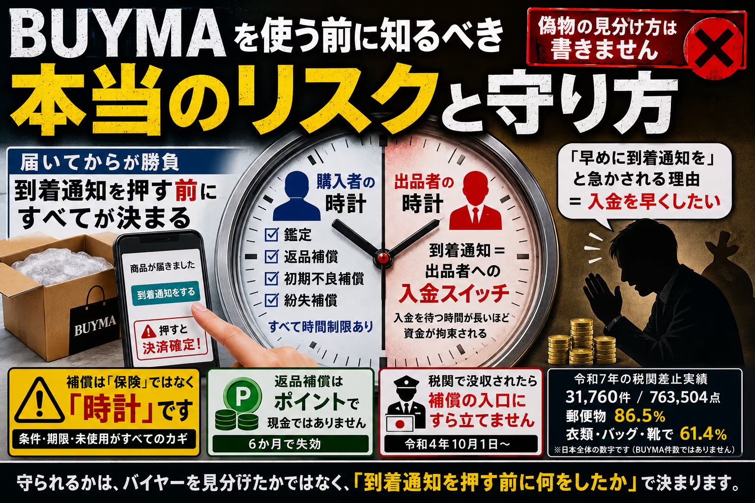 BUYMA（バイマ）は偽物だらけ？元出品者が書く、本物保証の条件と到着通知を押す前にやること