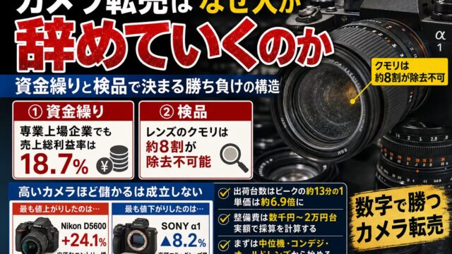 カメラ転売はなぜ人が辞めていくのか｜資金繰りと検品で決まる勝ち負けの構造