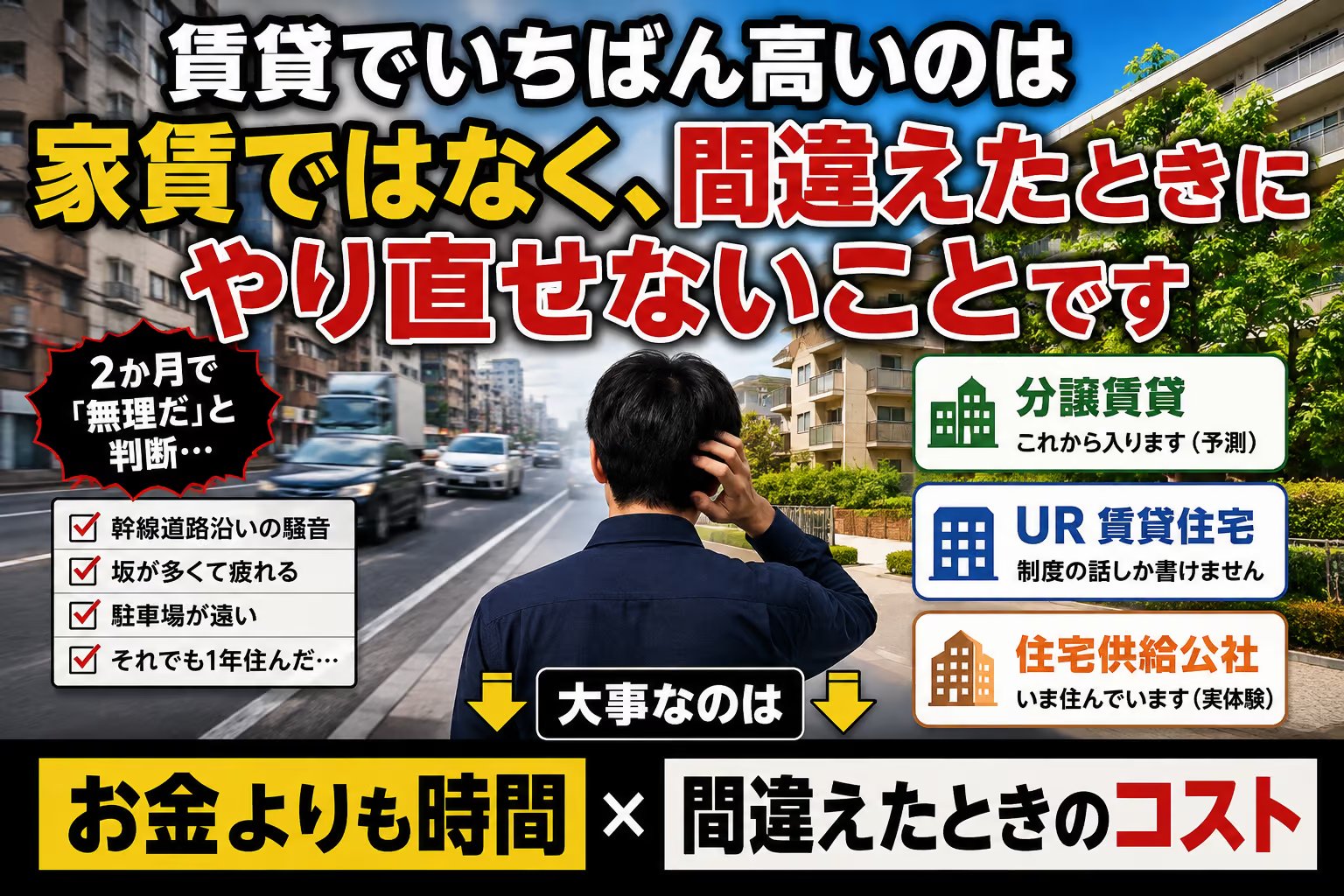 賃貸探しで本当に高いのは家賃ではありません｜民間・公社・分譲を実額で比べました