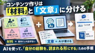 コンテンツの作り方｜72通の講座を1か月で作った、材料と文章の分け方