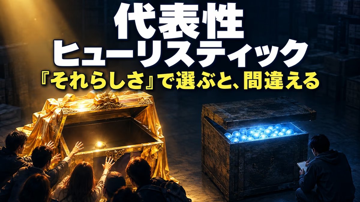 代表性ヒューリスティックとは｜意味と具体例。「成功者らしさ」で買って損をし、「売れなさそう」を仕入れて稼いだ話