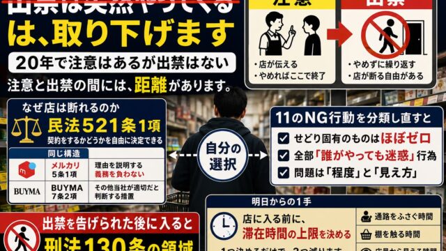 せどりで出禁になる理由｜嫌われるのは、せどりではありません