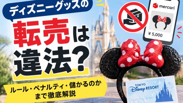ディズニー転売は違法？｜法律ではなく約款が「転売目的での購入」を禁止している。年パスで試して投げ出した私が、メルカリの相場で計算し直した