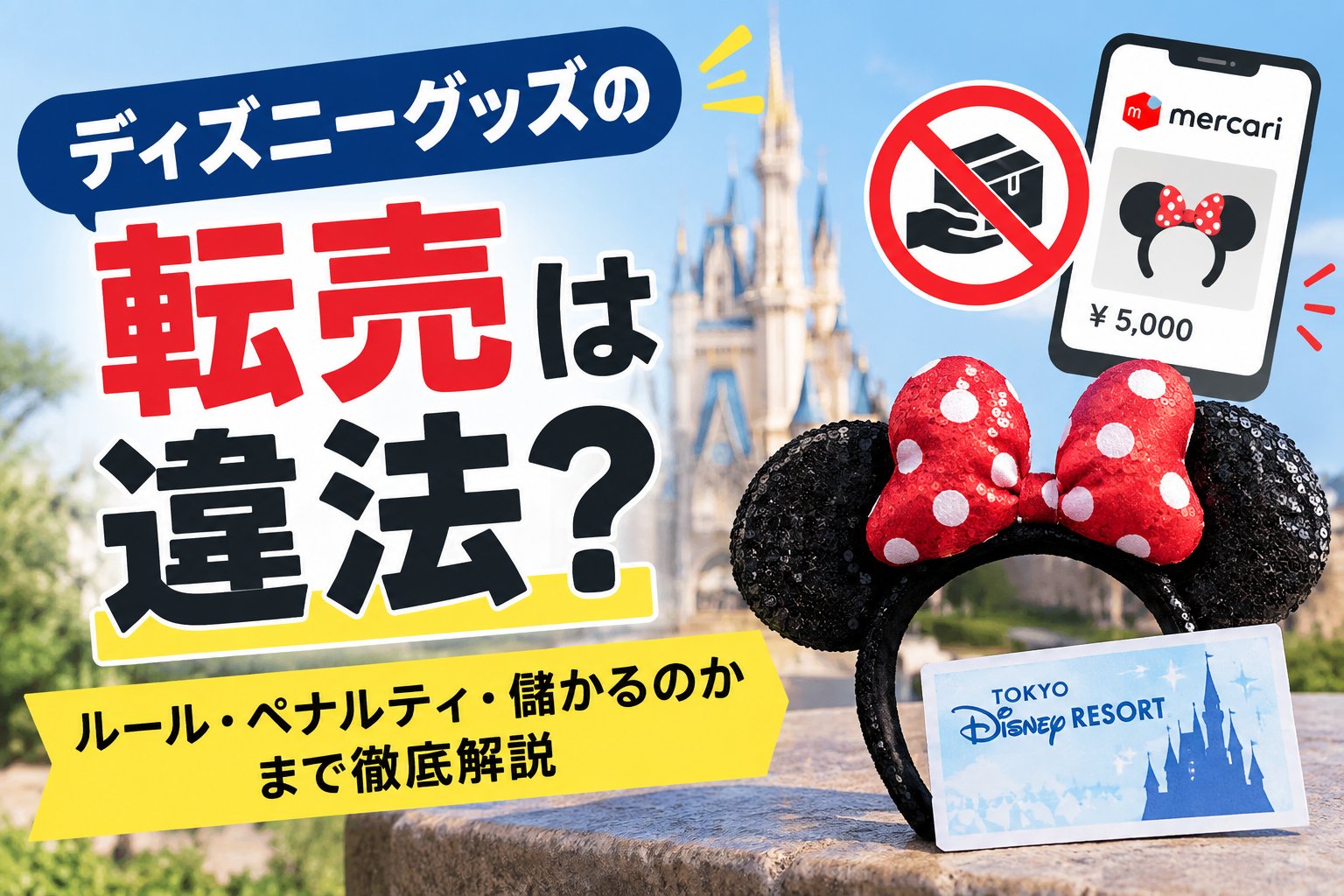 ディズニーグッズの転売は違法？ルール・ペナルティ・儲かるのか