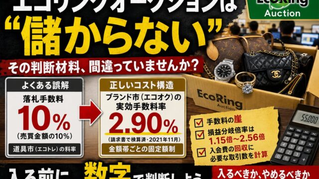 エコリングオークションは儲からない？撤退理由と利益を出すプロの具体的手法