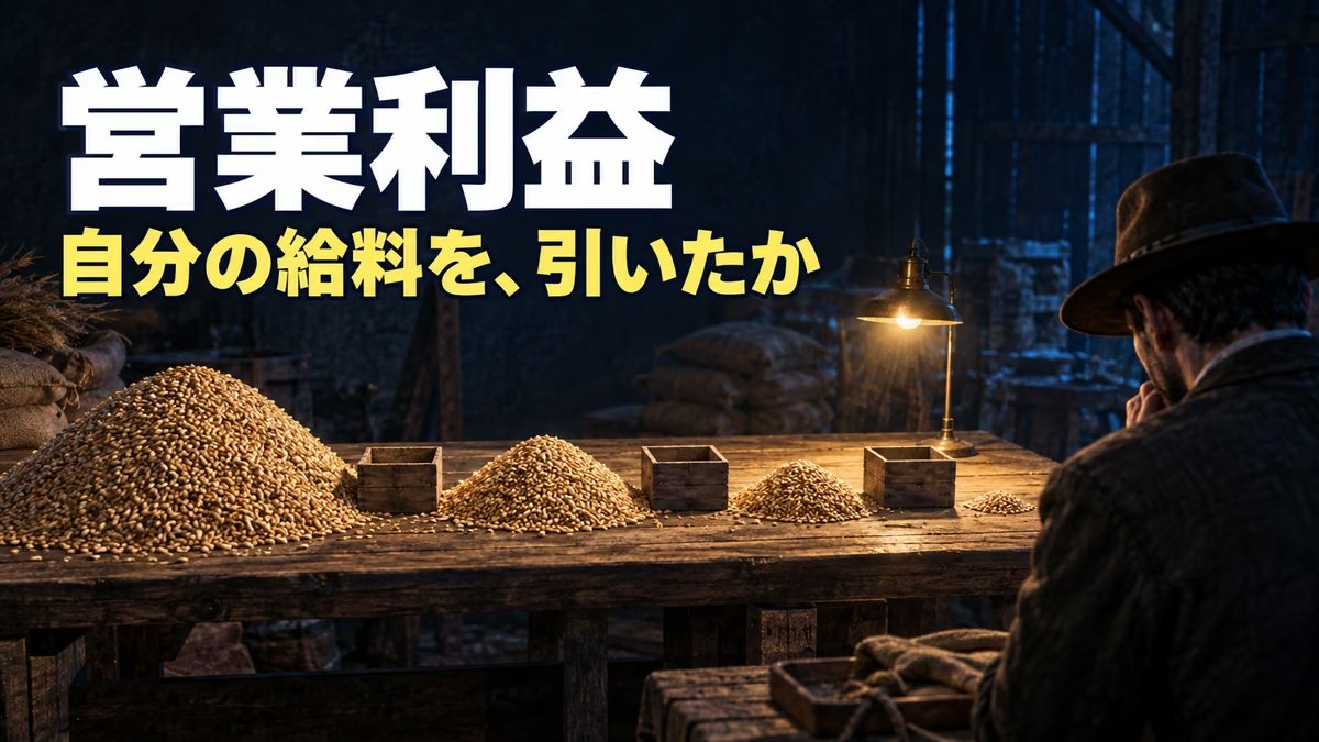 営業利益とは｜意味と計算のしかた、経常利益とのちがい。月80万〜200万円の利益でも、自分の給料を引くと赤字の月があった話