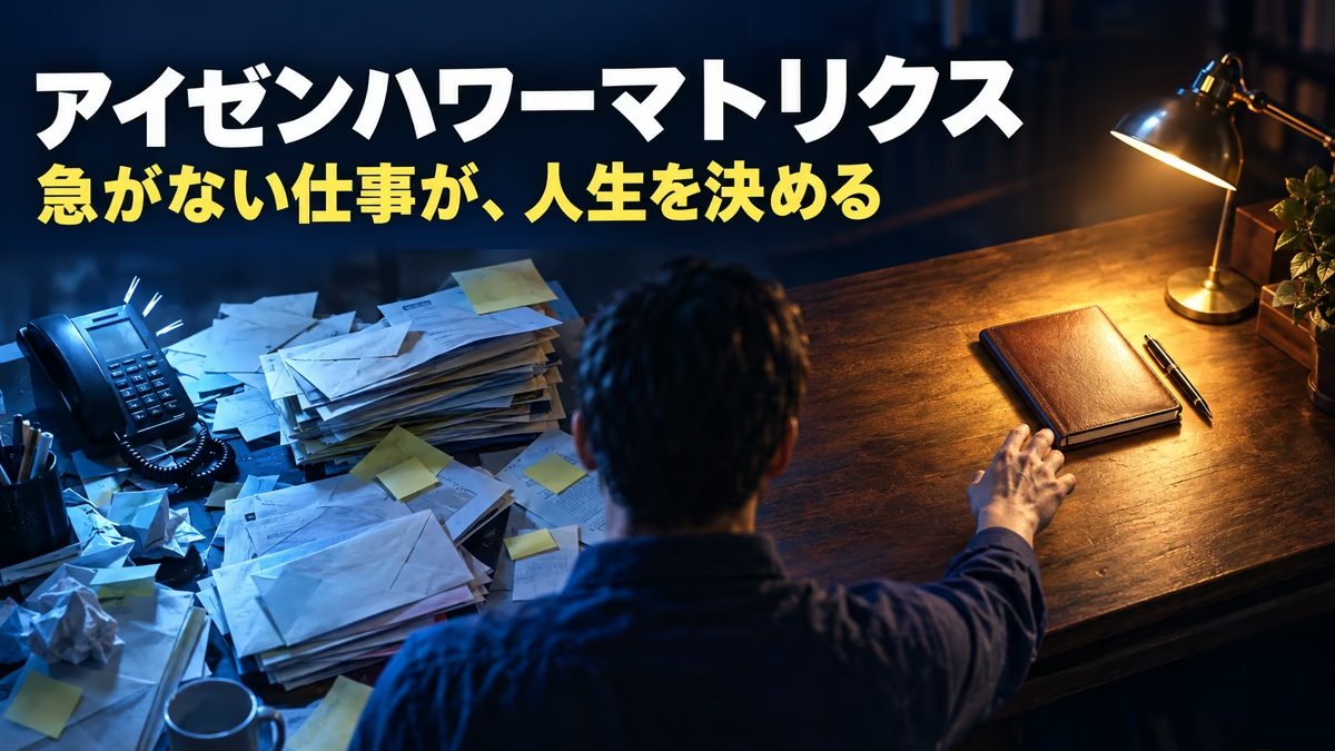 アイゼンハワーマトリクスとは｜意味と使い方。「緊急でないが重要」を後回しにして、記事とアカウントと1年を失った私の直し方