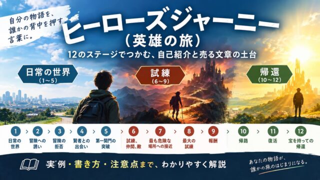 ヒーローズジャーニー（英雄の旅）とは｜12ステージと、私が古本の転売を始めた話を当てはめた実例