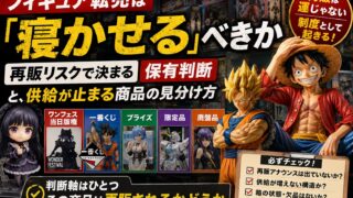 フィギュア転売は「寝かせる」べきか｜再販リスクで決まる保有判断と、供給が止まる商品の見分け方