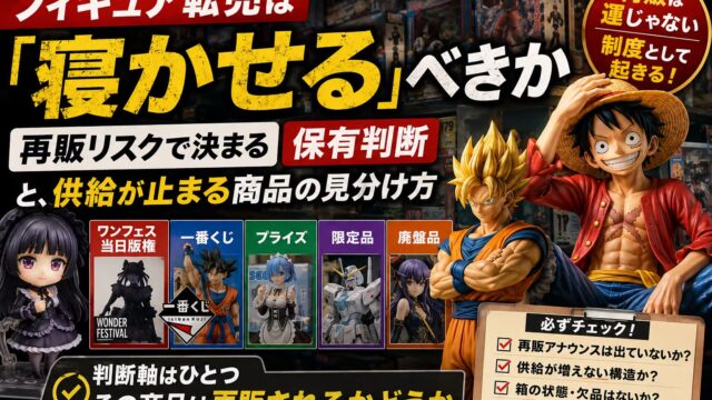 フィギュア転売は「寝かせる」べきか｜再販リスクで決まる保有判断と、供給が止まる商品の見分け方