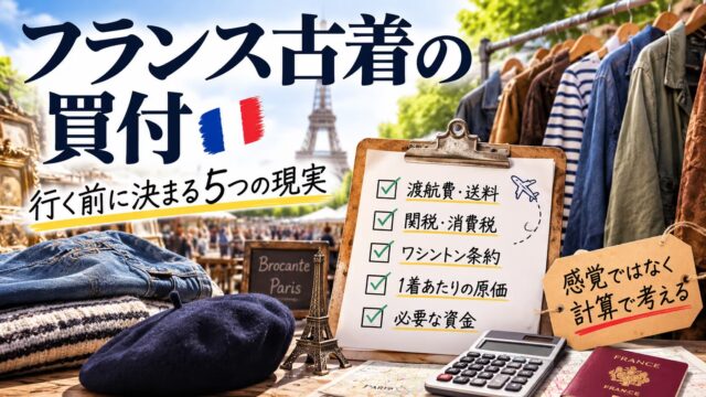フランス古着の買付は何着から成立するか｜原価計算と、持ち帰れないもの