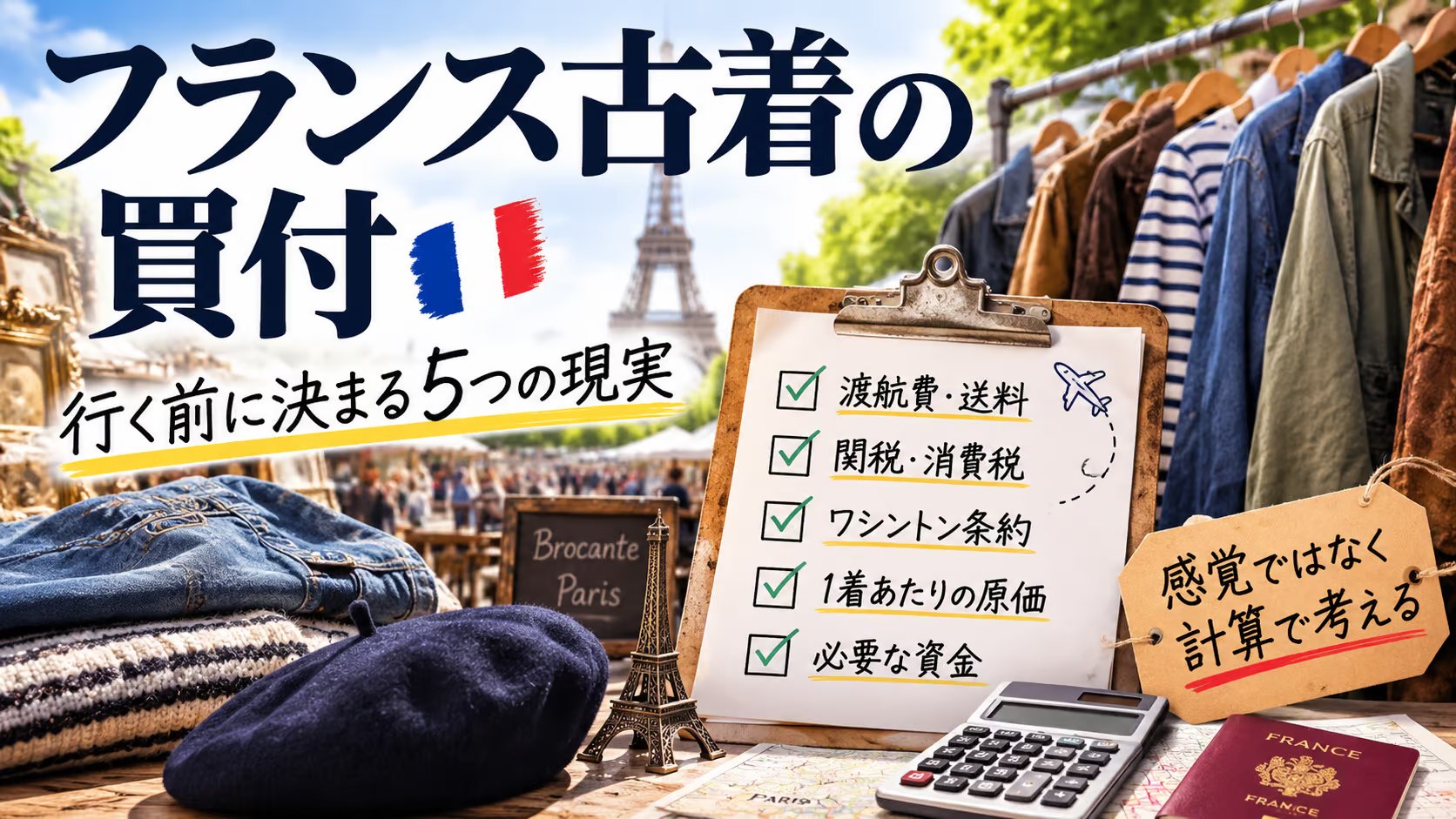 フランス古着の買付は何着から成立するか｜原価計算と、持ち帰れないもの