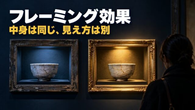 フレーミング効果とは｜意味と具体例。直した箇所を全部書いて、高く売ってきた私の、わくの使い方