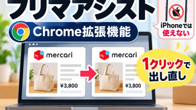 フリマアシストで使うのはコピー出品だけ｜1クリックで出し直す使い方と、併売を禁止している売り場。iPhoneは諦め、PCが必須な理由