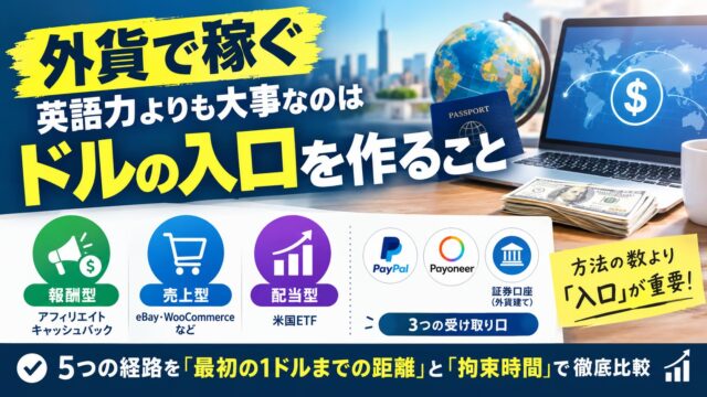 外貨で稼ぐのに英語力は要らなかった｜ドルで報酬・売上・配当を受け取った5経路