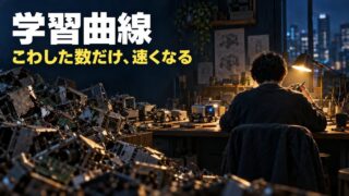 学習曲線とは｜意味と計算式をわかりやすく。パソコンを何台もこわして、作れるようになった私の話