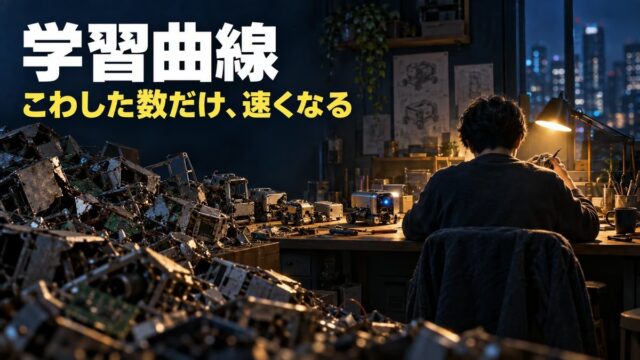 学習曲線とは｜意味と計算式をわかりやすく。パソコンを何台もこわして、作れるようになった私の話