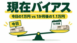現在バイアスとは｜双曲割引との違いと具体例。ポイント案件を「1か月あたり」で選ぶ私の計算