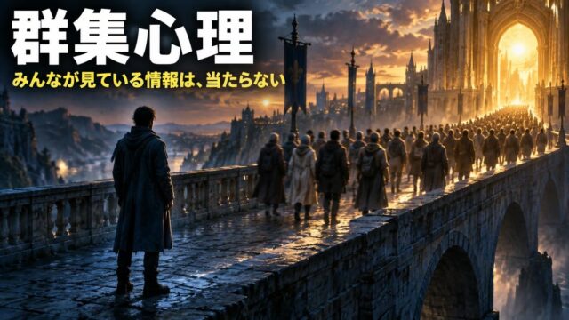 群集心理とは｜意味とハーディング現象をわかりやすく。みんなが見ている情報で動くと、当たらなくなる理由