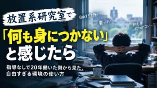 放置系研究室で「何も身につかない」と感じたら｜指導なしで20年働いた側から見た、自由すぎる環境の使い方