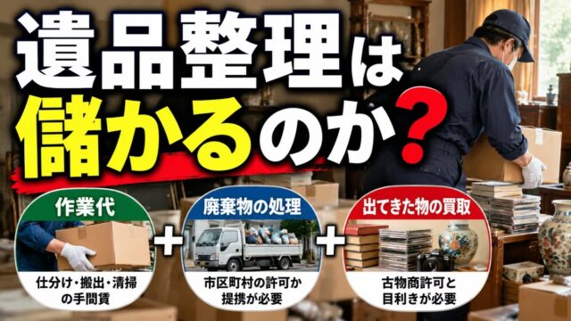 遺品整理は儲かるのか｜遺品整理業者に提携の営業をかけた買取側から見た、お金の出どころ