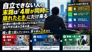 自立できない人の末路は「4層が同時に崩れたとき」にだけ来る｜40歳まで親の家に住んでいた私と、詰んでから戻る3本の道