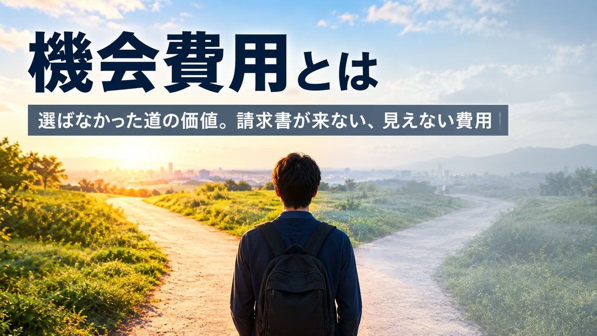 機会費用とは｜意味と具体例。時間とお金のほかに、もう1つ計算に入れるべき資源があります