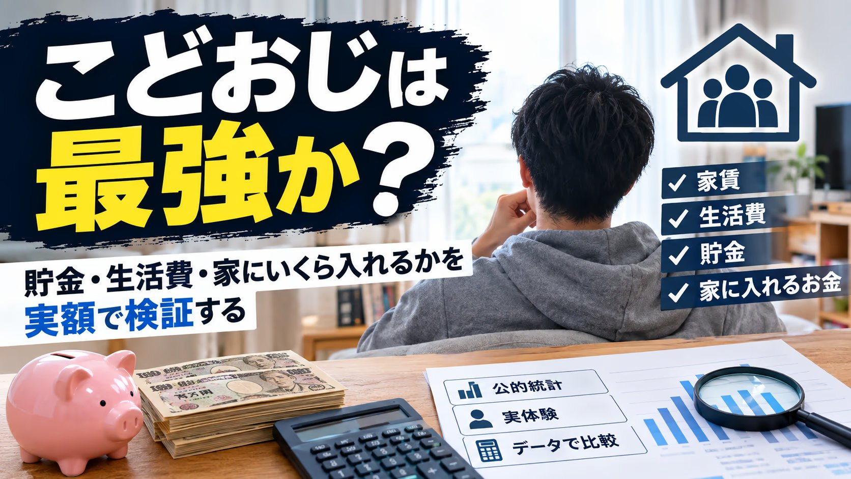 こどおじは最強か｜貯金・生活費・家にいくら入れるかを実額で検証