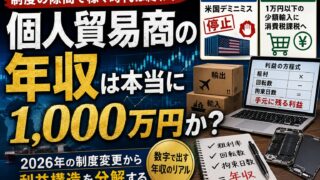 個人貿易商の年収は本当に1,000万円か｜2026年の制度変更から利益構造を分解する