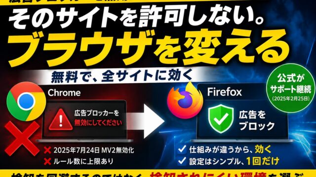 「広告ブロッカーを無効にしてください」がうざい時の回避法｜スマホ・PCで解除せずに読む無料の方法
