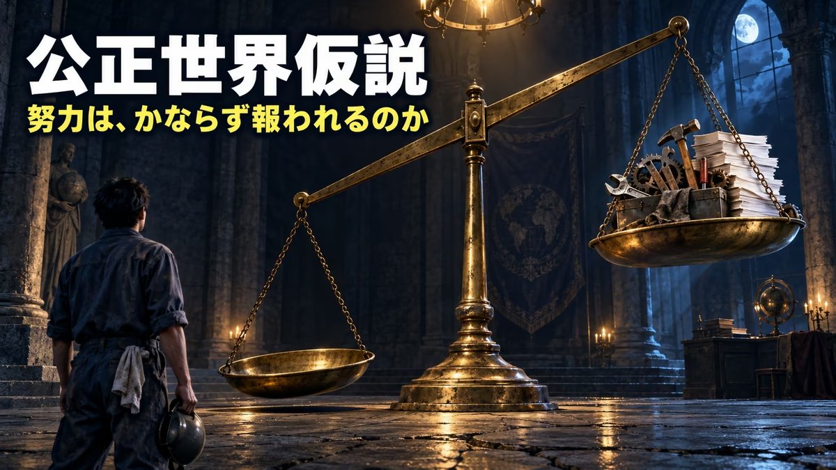 公正世界仮説とは｜意味と具体例。100個検証したFXで負け、ただの積立で勝った私が分けている、努力が報われる場所