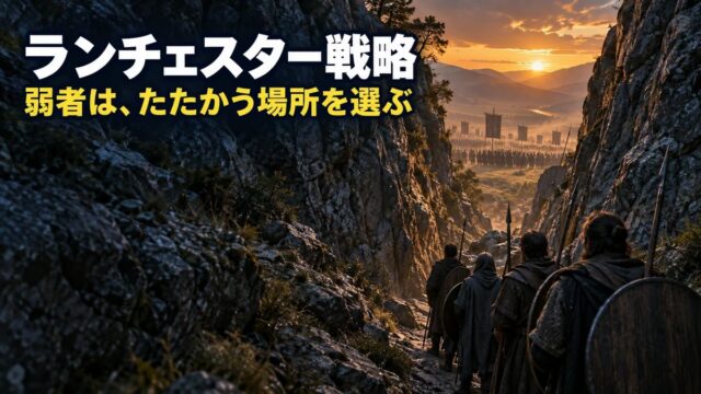 ランチェスター戦略とは｜弱者の戦略と強者の戦略をわかりやすく。ずっと弱者の側で売ってきた私の、場所のえらび方