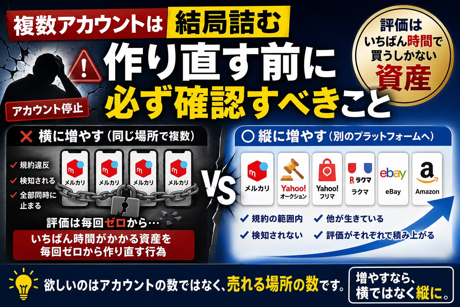 メルカリ複数アカウント