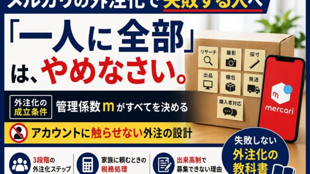 メルカリの外注化｜一人雇うと失敗する理由と、身近な人から始める順番