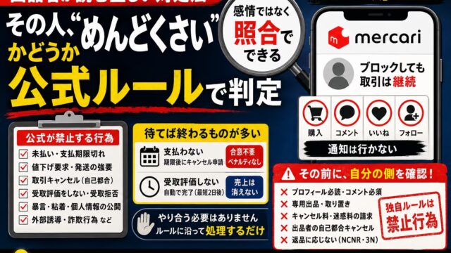 メルカリのめんどくさい購入者｜ブロックは今の取引を変えません