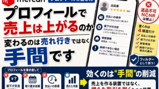 メルカリのプロフィールの書き方と例文｜書き直しても売れ行きは変わらない。消えたのは値下げ交渉と取り置き依頼