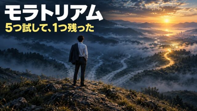 モラトリアムとは｜意味を心理学からわかりやすく。就職せずに5つ試して、1つだけ残った私の話