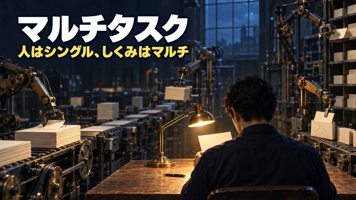 マルチタスクとは｜意味と、できない理由。人間はシングルのまま、道具とAIを並列にして、年単位の教材づくりが1か月になった