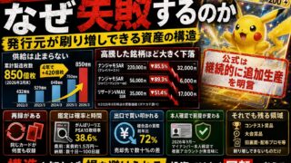 ポケカ投資はなぜ失敗するのか｜発行元が刷り増しできる資産の構造と、それでも残る領域