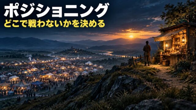 ポジショニングとは｜意味とマップの作り方をわかりやすく。「早く、たくさん」の反対をえらんだ私の話