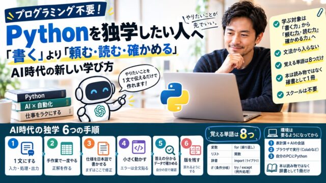 Pythonの独学はAI時代にどう変わったか｜作りたいものが先にある人の、書かずに読む学び方