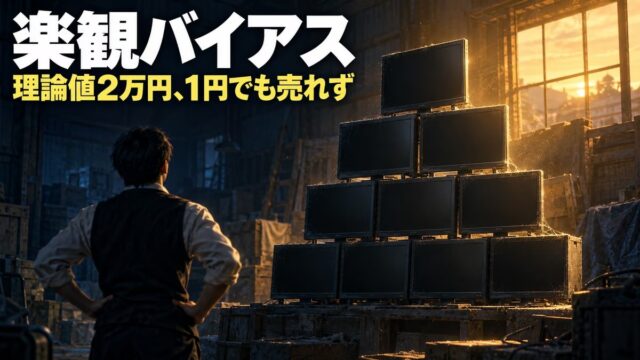 楽観バイアスとは｜意味と計画錯誤をわかりやすく。「理論値2万円」のモニター10台が、1円でも売れなかった話