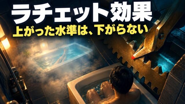 ラチェット効果とは｜意味と具体例。浴室が1600から1350になって分かった、生活水準が下がらない理由